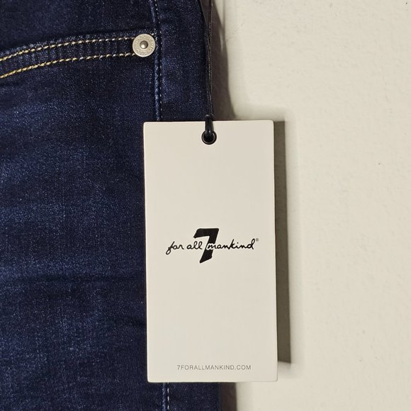 NWT 7 For All Mankind Women's Ankle Skinny/Slim Illusion, Luxe, Dk Jeans Sz 26 - Picture 2 of 11